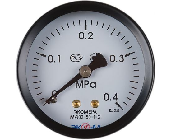 Манометр ЭКО-М Экомера осевой МД02-50-G-0,4МПа-ОИ 