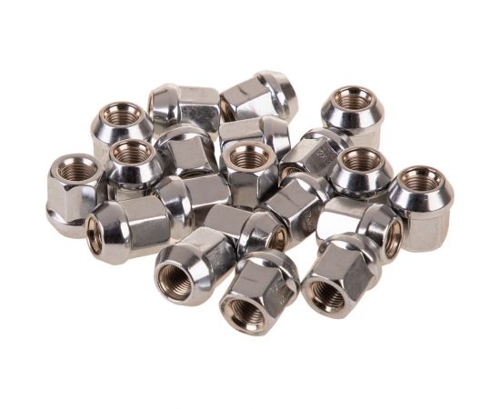 Гайка конус M12x1.25 открытая 25 мм, ключ 19 мм, цинк 015, 20 шт SKYWAY S10602015 