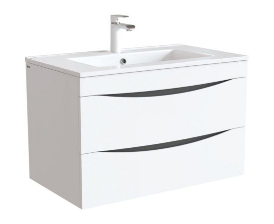 Тумба с умывальником IDDIS Cloud подвесная, 80 см, белая CLO80W0i95K 