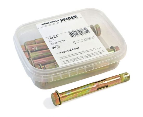 Анкерный болт Качественный КРЕПЕЖ 10х85 8 шт 0200015 КЧ 