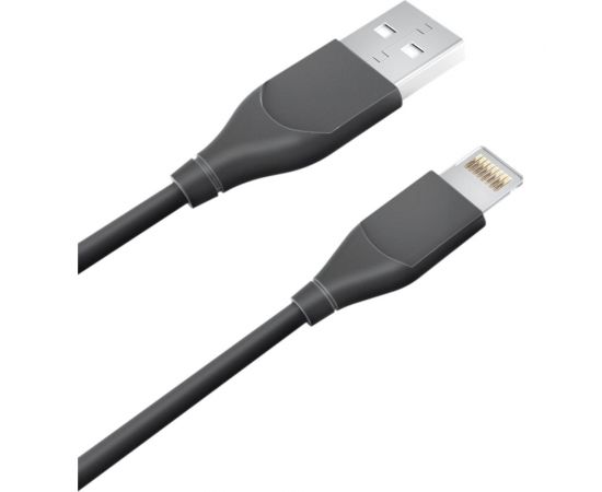Дата-кабель AKAI USB 2.0 8-pin Apple Lightning черный CE-607B 