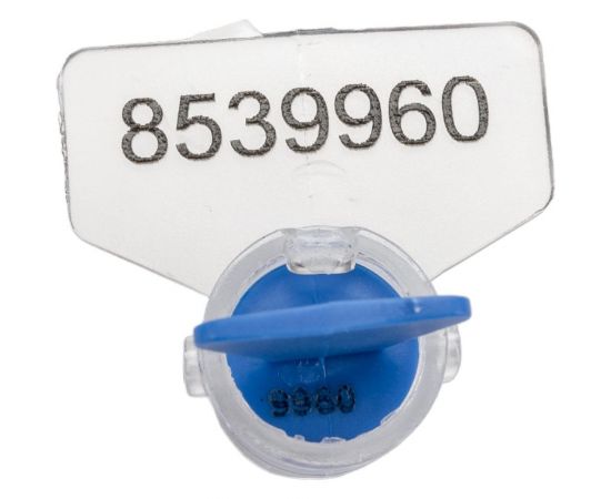 Пластиковая роторная номерная пломба Пломба.Ру Цвет синий 100 шт. КПП-3-2030 РХ3 825704 