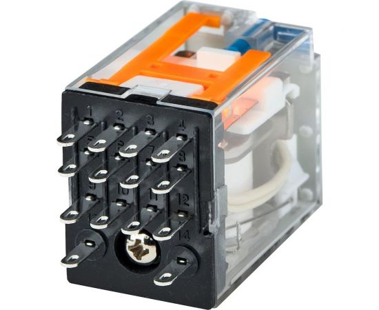 Промежуточное реле РЕЛЕОН 4 CO конт. 6а ;= 12в Dc; блокируемая кнопка проверки + LED RP434901205 – изображение 2