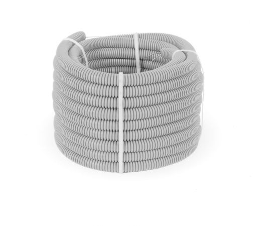 Гофрированная труба Промрукав ПВХ легкая 350 Н серая с зондом д25 10 м PR.012531М10 – изображение 2