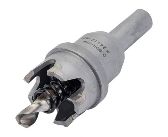 Коронка по металлу HM (24х12 мм; хвостовик 10 мм; комплект) D.BOR HS-HM-12-024-T – изображение 2