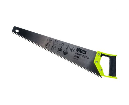 Ножовка по дереву ON 2-х сторонняя заточка, закаленный зуб 8 мм, 500 мм 03-01-750 – изображение 2