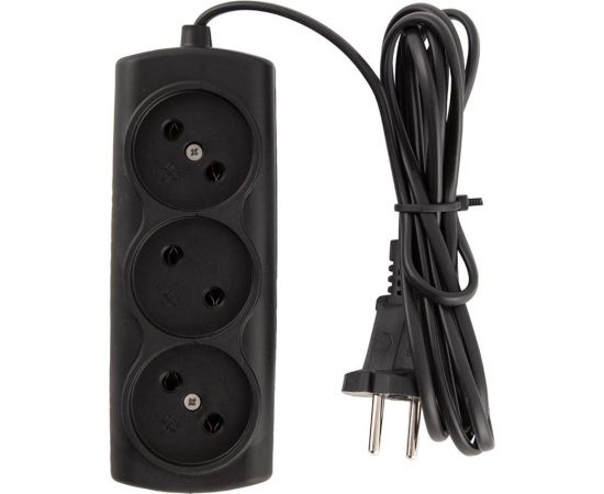 Удлинитель Engy Эконом 1,7 метра, 3 розетки черный 186746 – изображение 2