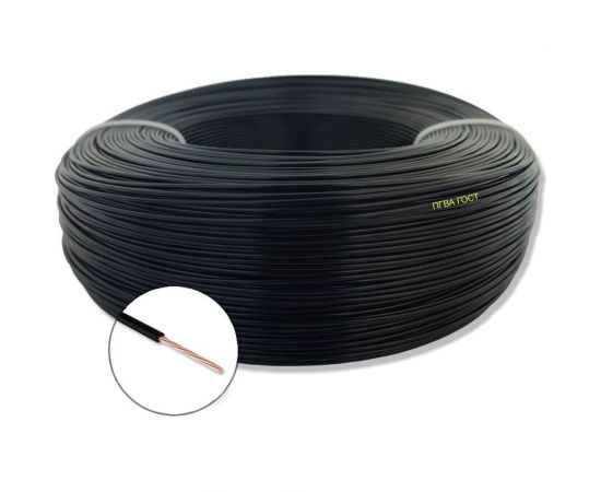 Автомобильный провод ПРОВОДНИК пгва 1x0.75 мм2 черный, 50м OZ480640L50 – изображение 2