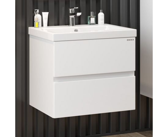 Тумба с раковиной Onika эвада 70 подвесная, белая (ум. como 70) 107059 – изображение 2