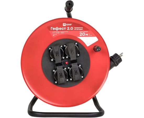 Удлинитель на катушке EKF Гефест 2.0 4 гнезда 20м UKG02-16-R325-4-20-IP44 – изображение 2