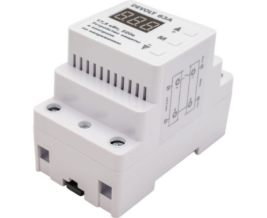 Реле напряжения DEVOLT 63A, 17,5кВт, 80А, 63 DEVOLT63 – изображение 2
