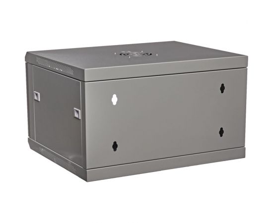 Телекоммуникационный настенный серверный шкаф W&T 19 дюймов 6U 600x450мм серый C066045GWTWOF – изображение 2