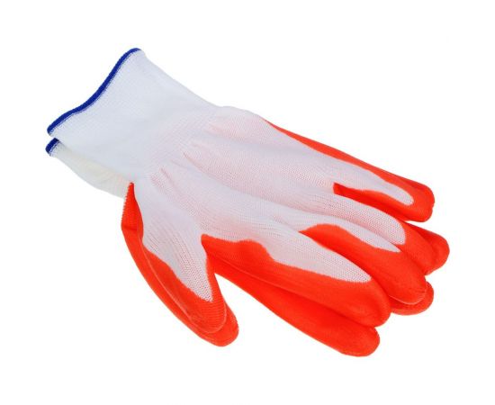 Садовые перчатки с резиновым полуобливом Inbloom полиэстер, р.10, 23.5см, 30г 188-041 – изображение 3