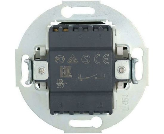 1-клавишный выключатель LK Studio схема 1, 16А, 250В, черный, LK Vintage 880108-1 – изображение 3