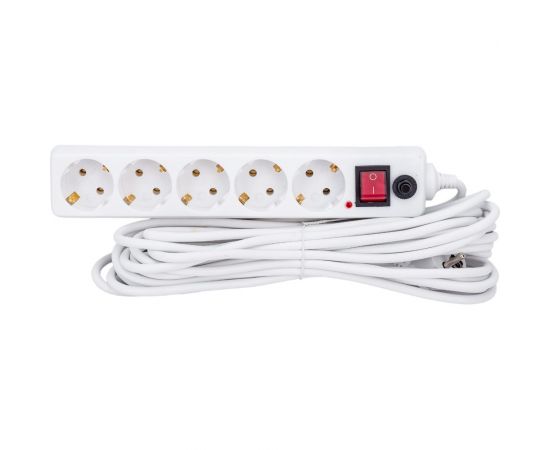 Сетевой фильтр General Lighting Systems GPS-5-16-3x1-1000-W 5 мест 16А 3x1 мм2 10м белый 471008 – изображение 3