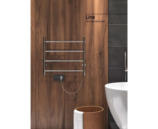 Полотенцесушитель INDIGO Line electro 50/50 (скр.монтаж, унив.подкл.R/L, полиров.) LСLE50-50R – изображение 3