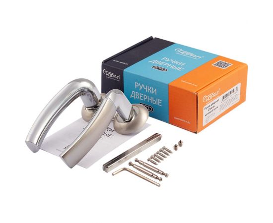 Дверная ручка НОРА-М 23А AL мат.хром/хром 16049 – изображение 4