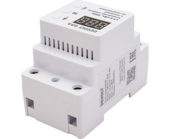 Реле напряжения DEVOLT 63A, 17,5кВт, 80А, 63 DEVOLT63 – изображение 4