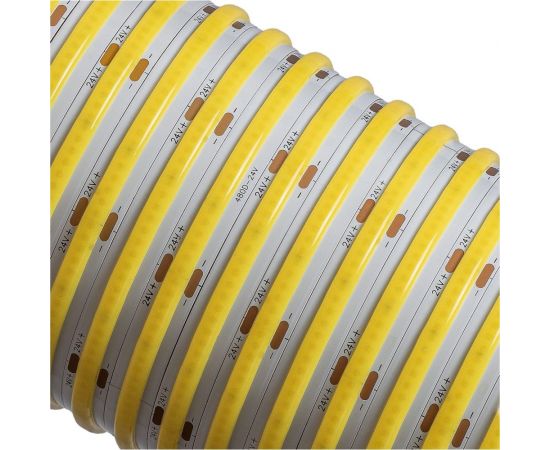 Светодиодная лента MAKSILED cob 24В, 480д/м, 10Вт/м, ip20, 850Лм/м, 3000k, теплый белый, 5м ML-R480-COB-WW-S – изображение 4