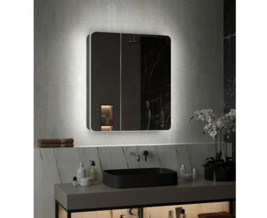 Зеркало-шкаф Reflection Black led 760x850 RF2002BL – изображение 4