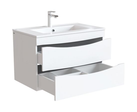 Тумба с умывальником IDDIS Cloud подвесная, 80 см, белая CLO80W0i95K – изображение 4