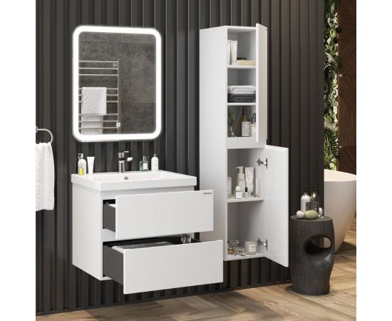 Тумба с раковиной Onika эвада 70 подвесная, белая (ум. como 70) 107059 – изображение 5