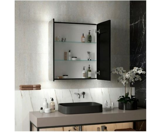 Зеркало-шкаф Reflection Black led 760x850 RF2002BL – изображение 5