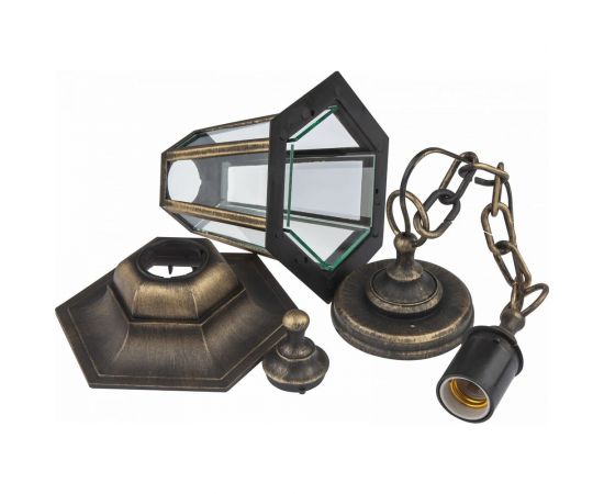 Садово-парковый светильник ЭРА НСУ 0660001 Адель1, бронза, шестигранный, подвесной Б0048109 – изображение 6