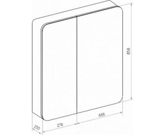 Зеркало-шкаф Reflection Black led 760x850 RF2002BL – изображение 6