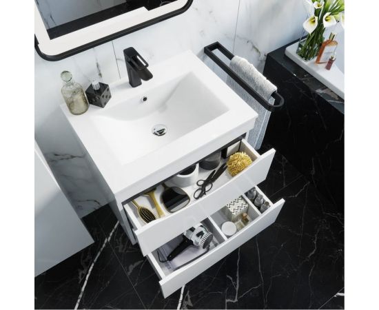 Тумба с умывальником IDDIS Cloud подвесная, 80 см, белая CLO80W0i95K – изображение 7