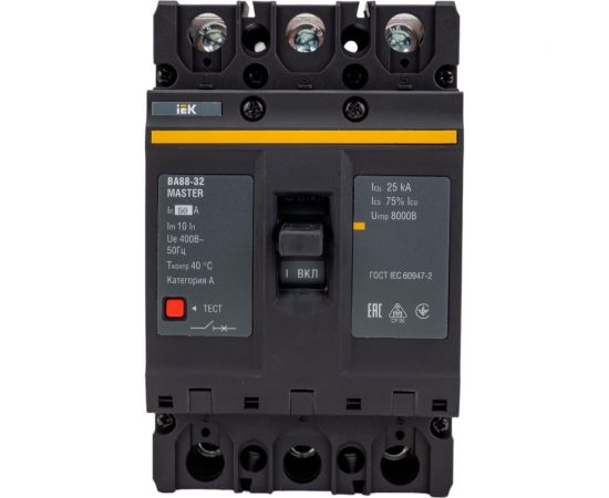 Автоматический выключатель IEK ВА88-32 3Р 50А 25кА MASTER SVA10-3-0050-02 