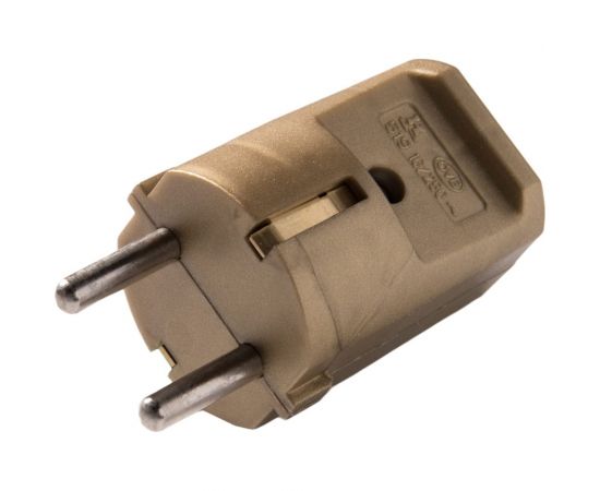 Кабельная вилка с защитным контактом ABL, без защитной муфты 16A 2P+E 250V, золотой 1116130 