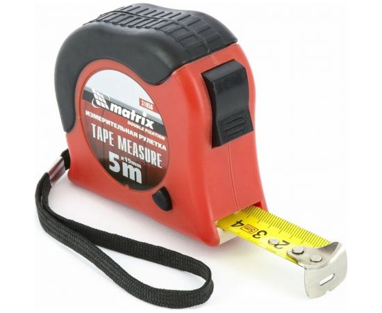 Рулетка Double fixation, 5 м х 19 мм, MATRIX 31056 