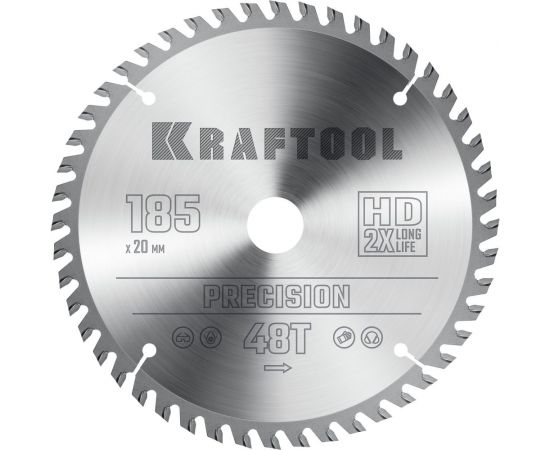 Пильный диск по дереву KRAFTOOL Precision 185x20 мм, 48т 36952-185-20 