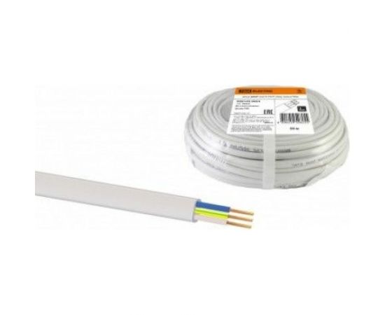 Шнур TDM ШВВПмб 3x0,5 (10м), белый Народный SQ0120-0155 