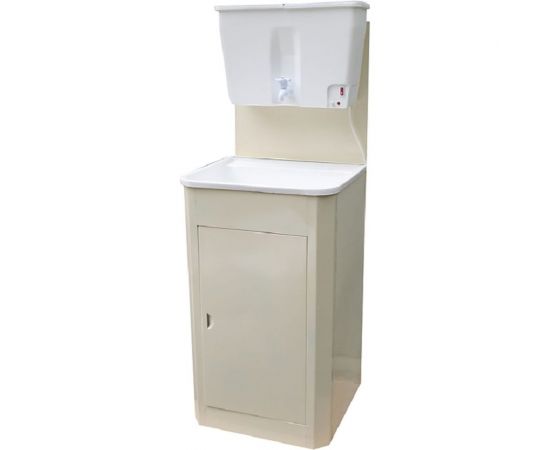 Дачный умывальник Лидер мойка пластик, нагреватель воды, бак 17 л, бежевый 