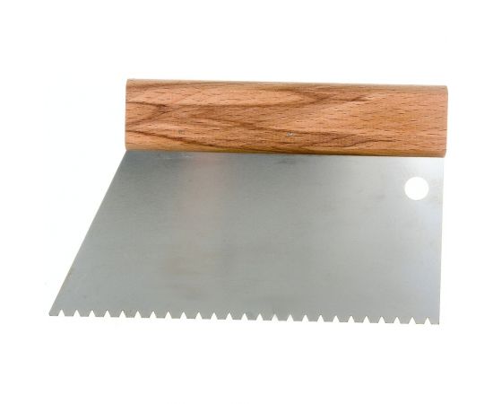 Шпатель ШАБАШКА для клея трапеция 180 мм в3 зуб 3,4x3,6x3,2 мм 0021-023 227615 