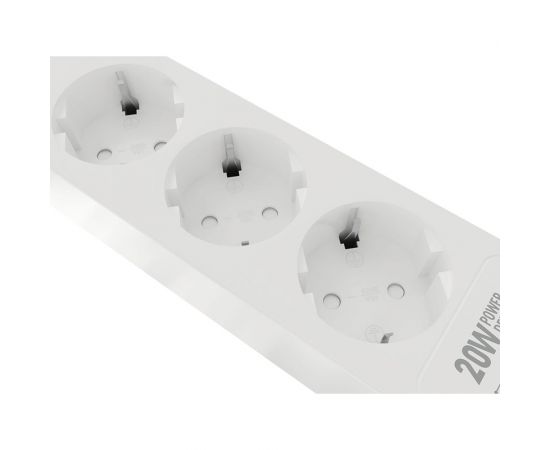 Сетевой фильтр Harper удлинитель UCH-440 White PD3.0 H00003204 