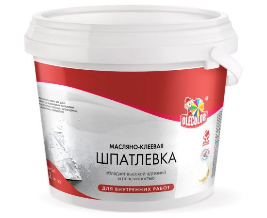 Масляно-клеевая шпатлевка OLECOLOR для внутренних работ, 3.5 кг 4300000142 