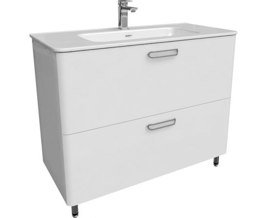 Напольная тумба с умывальником IDDIS Brick белая, 100 см BRI10WFi95K 