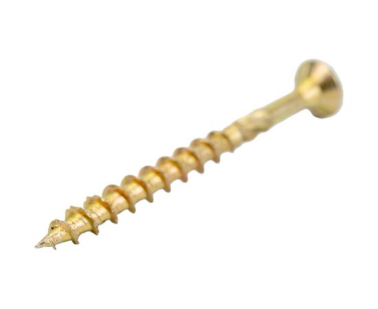 Конструкционный шуруп для дерева ЕВРОПАРТНЕР с фрезой, потайной, ж/п, Torx 15, 3,5x40 + бита, 230 шт. B3 0015 – изображение 2