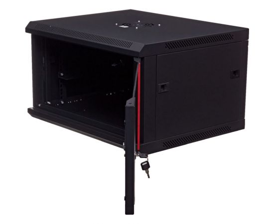 Серверный настенный шкаф W&T 6U 600х500 19 дюймов черный C066050BWTWOF – изображение 2