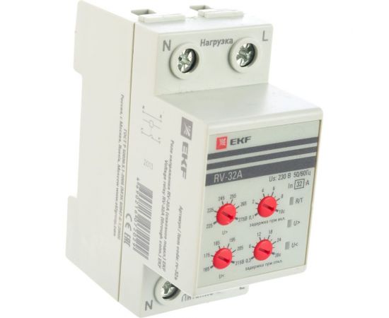 Реле напряжения EKF PROxima RV-32A, сквозное подключение, SQ rv-32a – изображение 2