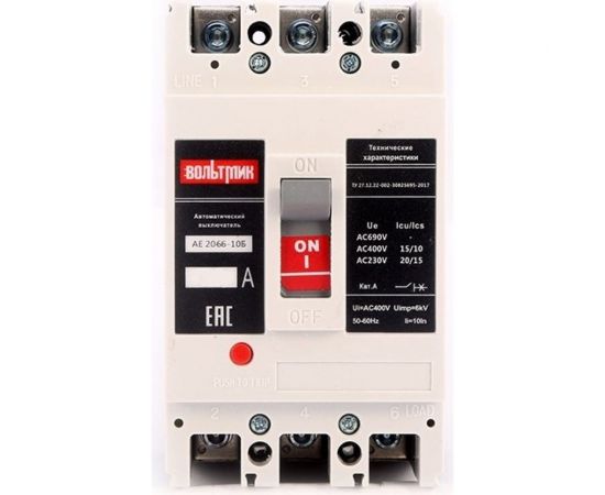Автоматический выключатель ВТМ (S) АЕ 2066-10Б-00У3 200А ВТМ00041431 – изображение 2