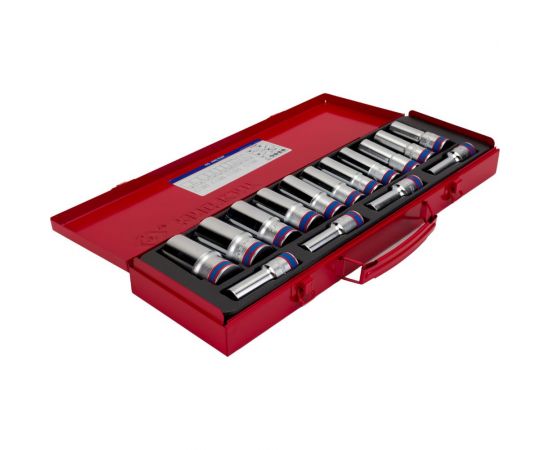 Набор глубоких двенадцатигранных торцевых головок 1/2"", 10-32мм, 15шт KING TONY 4215MR – изображение 3