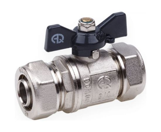 Шаровой кран для МП труб AQUALINK 16x16 B бабочка 872 – изображение 3