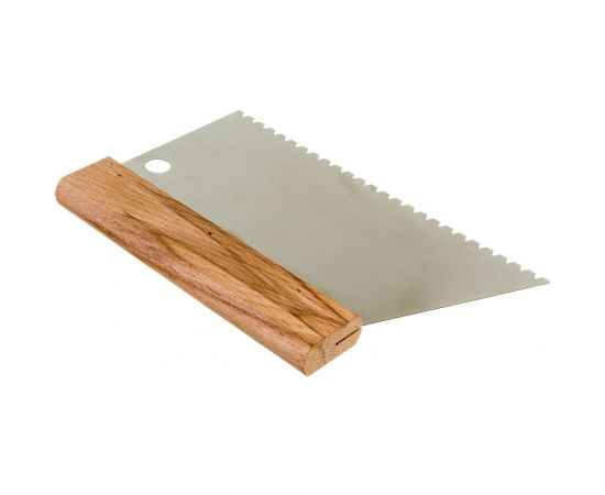 Шпатель ШАБАШКА для клея трапеция 180 мм в3 зуб 3,4x3,6x3,2 мм 0021-023 227615 – изображение 3