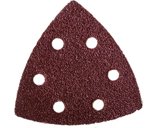 Треугольник абразивный на ворсовой подложке под липучку (5 шт; 93 мм; P40; 6 отв) MATRIX 73857 – изображение 3