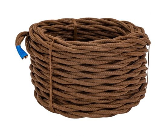 Провод Bironi 2x1,5, коричневый, матовый, 10 метров B1-424-72-10 – изображение 3