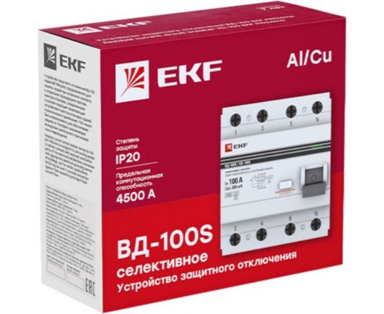 Селективное устройство защитного отключения EKF 4P 40А/300мА PROxima elcb-4-40-300S-em-pro – изображение 4